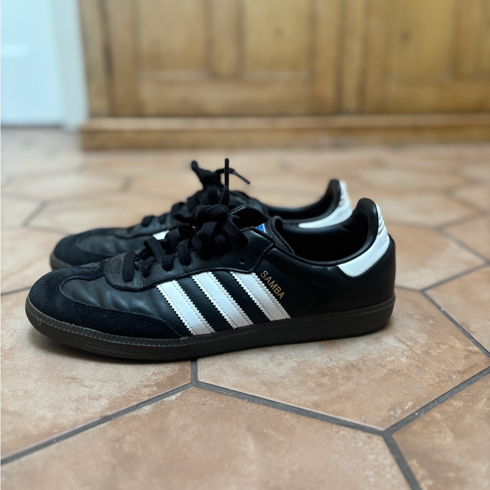 Adidas Samba OG Leather Black and White Shoes